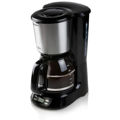 Immagine di DOMO DO1065K Macchina per il caffè Nero, acciaio inox Capacità tazze=12 Display, funzione timer, Caraffa in vetro