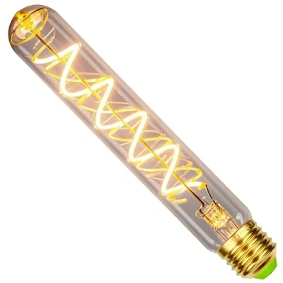 Immagine di Lampadina Edison LED T28 / T9 4W Dimmerabile per provetta lunga Tinta dorata 220 240V Vite E27 (185mm Trasparente)