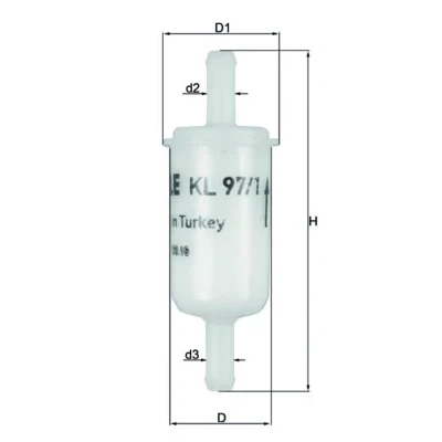 Immagine di MAHLE ORIGINAL KL 97/1 OF Filtro Carburante per condotti/circuiti 8 8,1