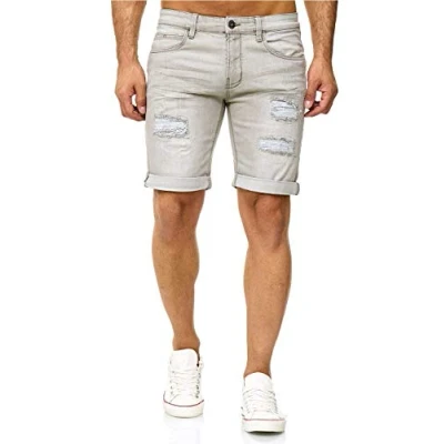 Immagine di Indicode, pantaloncini in denim Kaden, grigio a costine., L