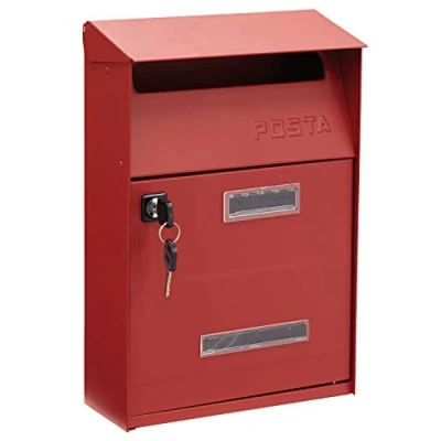 Immagine di ARREGUI Up D 2006/R Cassetta Postale Individuale in Acciaio, della Posta da Parete, Dimensione S (DIN A5), Con Finestra di Visualizzazione, Rosso