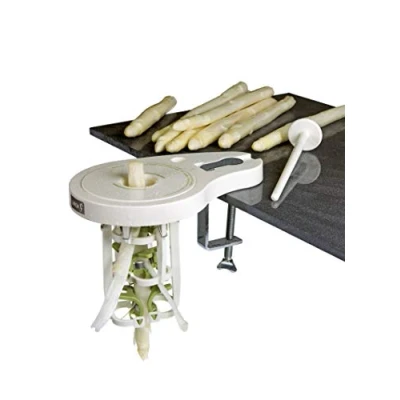 Immagine di Lurch Pelapatate II/Table con 6 lame incluso supporto da tavolo verde, in plastica/acciaio inossidabile, bianco, 11 x 14 24 cm