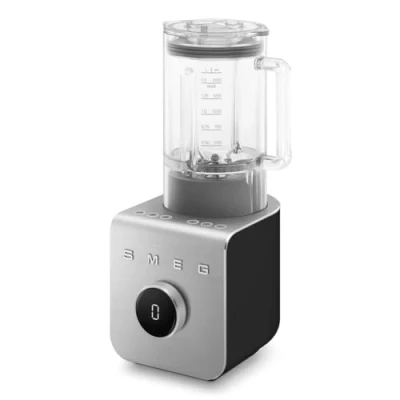 Immagine di Smeg, Frullatore ad Alte Prestazioni BLC01BLMEU, con Accessori Inclusi e Funzione Pulse, 5 Programmi Preimpostati, 9 Livelli di Velocità, 2 Modalità, Caraffa Rimovibile, Potenza 1400W, Nero