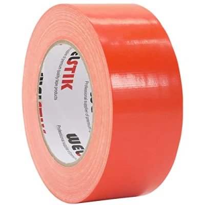 Immagine di WELSTIK nastro adesivo professionale per condotti impermeabile, colorato riparazioni, fai da te, artigianato, uso interno ed esterno, 50 mm x 41 m, 7,5 ml di spessore, arancione