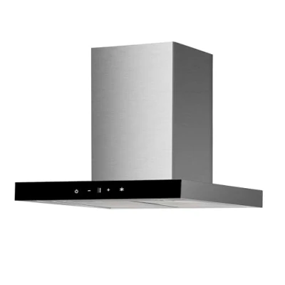 Immagine di Respekta Cappa aspirante/Cappa a parete 60 cm/Alloggiamento in acciaio inox con frontale vetro nero/Funzione di scarico dell&#039;aria e ricircolo/Sira / 190030006002 20 A++ 57,8 67 dB