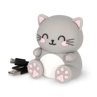 Immagine di Legami Speaker Wireless con Supporto, The Sound of Cuteness, Tema Kitty, Ricaricabile, Cavo USB Incluso, Utilizzabile come Supporto per Cellulare, 6 x 8 5 cm