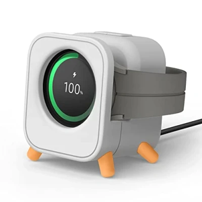 Immagine di elago GWT5 Supporto di Ricarica Compatibile con Samsung Galaxy Watch 7 (40/44mm), 6 Series, and 5 Design Classico Altoparlante [Cavo Non Incluso] (Grigio Chiaro)