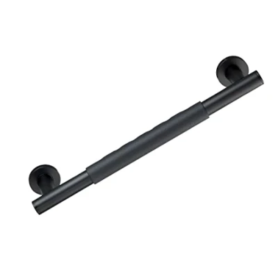 Immagine di Wenko Maniglia da Parete Secura 40,5 Cm, di Sicurezza per Bagno, Doccia, Vasca O Wc, in Acciaio Inossidabile con Superficie Soft Touch Una Presa Sicura, Nera