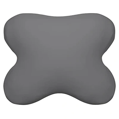Immagine di Edda Lux Federa adatta al Tempur Ombracio cuscino, 60/56 x 50/48 cm, in morbido jersey 100% cotone per cuscino ergonomico a forma di farfalla, Ardesia