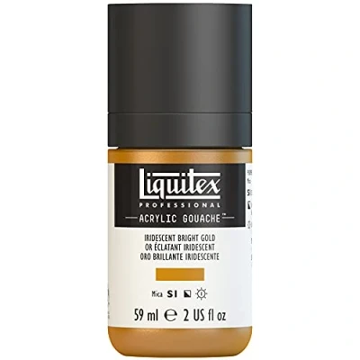 Immagine di Liquitex Acrylic Gouache Colore Acrilico Effetto 59 ml Iridescent Bright Gold