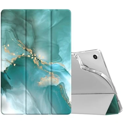 Immagine di TiMOVO Custodia Compatibile con Samsung Galaxy Tab A9+/A9 Plus 11&quot; 2023 SM X210/X216/X218, Cover Posteriore Sottile e Morbido in TPU Traslucido Smerigliato, Blu Pavone Setoso