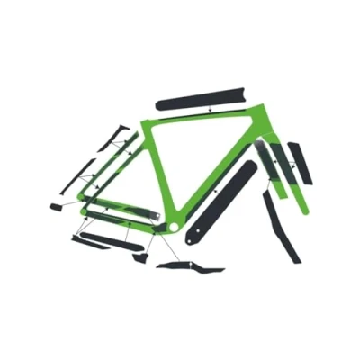 Immagine di Syncros Addict Gravel Set di pellicole protettive per telaio opaco, trasparente
