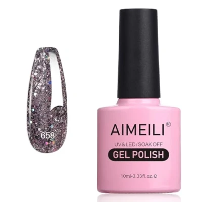Immagine di AIMEILI Smalto Semipermanente in Gel UV LED per Unghie Kit Smalti Semipermanenti Soak off Colori Manicure Flash di Esplosione Autunnale e Invernale (658) 10ml