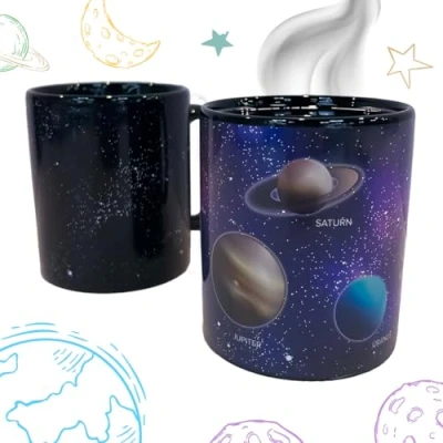 Immagine di Mad Monkey tazza da fisica, astronauta, caffè spaziale con cambio di colore, regalo astronomico, 330 ml