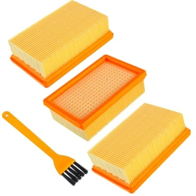 Immagine di HUAREW 3 Pezzi filtri per Aspirapolvere Kärcher WD4 WD5 WD6 MV4 MV5 MV6, a pieghe piatte