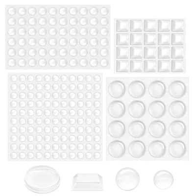 Immagine di EOPUOZS Ammortizzatore di Colpi, 206 Pezzi Gommini Silicone Trasparenti, Paracolpi Autoadesivo, Adesivi per Porte, Mobili, Armadi, Cassetti, Tastiere (4 Misure)
