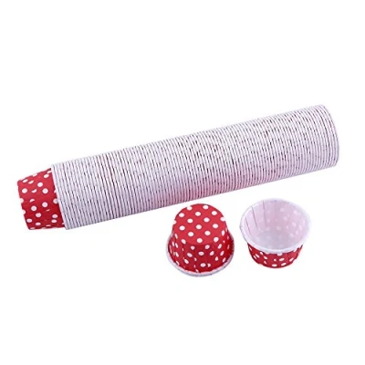 Immagine di Tazze da Forno in Carta 100 Pezzi Cupcake Liner Case Wrapper Muffin Decorazione, 8 Colori per La Scelta(Rosso)