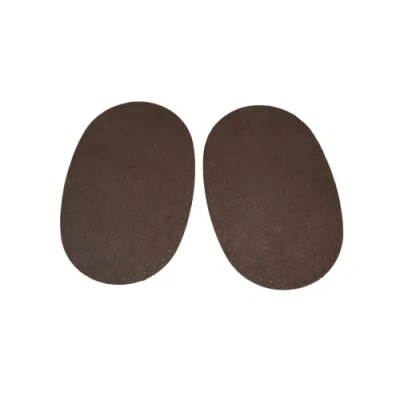 Immagine di TOPPE toppa Termoadesive MARBET Marrone testa di moro alcantara 17 x 11cm ovale