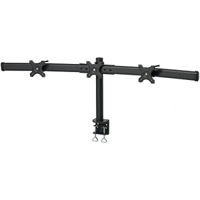 Immagine di SpeaKa Professional SP 1664324 3 scomparti Supporto da tavolo per monitor 33,0 cm (13) 61,0 (24) Nero Regolabile in altezza, Girevole, Rotante