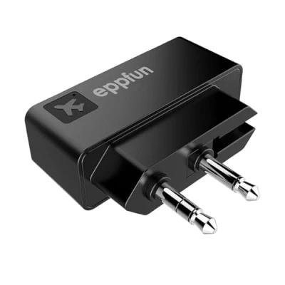 Immagine di [Upgraded] AK3046E Pro Trasmettitore Bluetooth5.2 per aereo, adattatore audio wireless a doppia connessione con aptX LL/Aptx HD/Aptx Adaptive auricolari/cuffie in volo, palestra