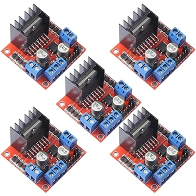 Immagine di modulo di controllo driver motore L298N per Arduino, robot auto intelligente, MEGA R3 2560, ESP32, ESP8266, Dual H Bridge DC passo