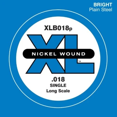 Immagine di Corda singola D’Addario XLB018P in acciaio per basso, Long Scale, .018