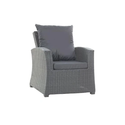 Immagine di Set di 4 cuscini per mobili in rattan, sedie relax, da giardino poltrone, divani rattan (antracite)