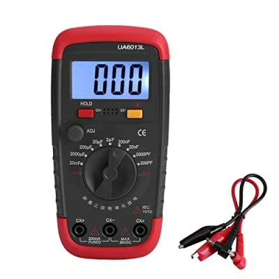 Immagine di 5,59 &quot;x 2,91&quot; x 1,38 &quot;Tester del misuratore condensatore della capacità alimentato a batteria digitale 0,1 pF 20.000 uFTester display LCD Thermo Hygrometer