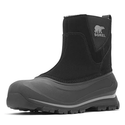 Immagine di Sorel Buxton Pull On Boot WP, Stivali da Neve Impermeabili, Uomo, Black/Quarry 2023/2024, 43 EU