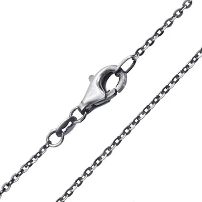 Immagine di MATERIA Catena in argento sterling ossidato e anticato 925 per uomo donna, 1 mm x 40 80 cm K96 argento, colore: cod.