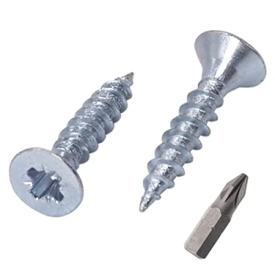 Immagine di SKIR&#039;CO Confezione da 100 viti in acciaio zincato, 2,5 x 12 mm, testa svasata Pozidriv, per truciolare, filettatura completa (100, mm)