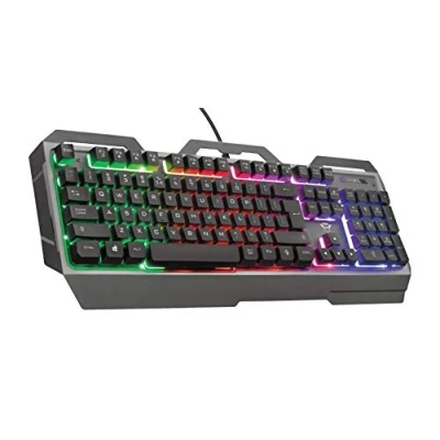 Immagine di Trust Gaming GXT 856 Torac Metallene Tastiera US Layout, layout originale, illuminazione LED multicolore, anti ghosting, 12 tasti multimediali, PC/Laptop