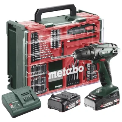 Immagine di Metabo BS 18 Set 602207710 Trapano avvitatore a batteria V 2 Ah Li Ion incl. seconda batteria, brushless, valigia, caricabatterie,