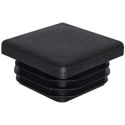 Immagine di SKIR&#039;CO tappi quadrati in plastica, 32 x mm, per tubi opachi, inserti quadrati, pali recinzioni, colore nero RAL 9005, 20 pezzi