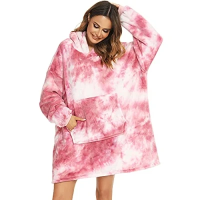 Immagine di YEPLINS Pullover Felpa con Cappuccio Robe Coperta Flanella