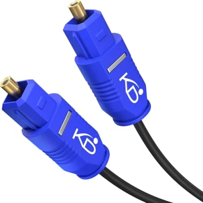 Immagine di KabelDirekt Cavo TOSLINK Slim, Audio Ottico 1 m Fibra Ottica per Soundbar, Sottile 2mm (S/PDIF Digitale, Sistema Stereo/Amplificatore, Home Cinema, XBO/PS)