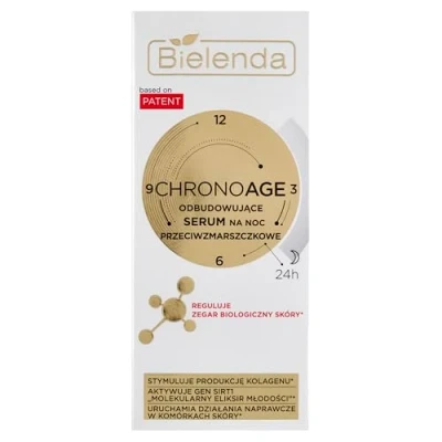 Immagine di Bielenda, Siero viso, Chrono Age 24h Odbudowujące Serum przeciwzmarszczkowe na noc 30ml (30 ml)
