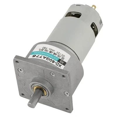 Immagine di DC12V / 24V 35W Mini DC Motoriduttore a velocità regolabile in metallo Grande coppia motore CW/CCW(12V 150rpm)