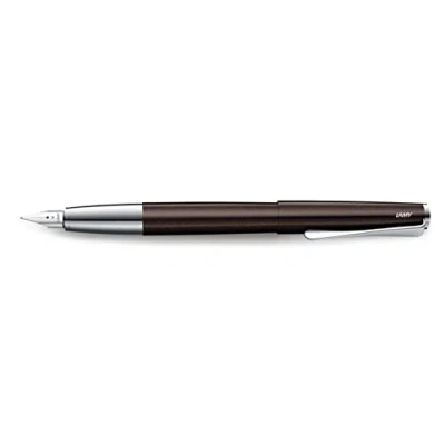 Immagine di Lamy Studio Premium 069 Penna stilografica in acciaio INOX con finitura laccata lucida e pennino lucido, misura M, clip a elica, cartuccia d&#039;inchiostro T 10, colore: Blu