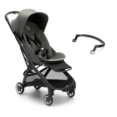Immagine di Bugaboo Butterfly Bundle, Passeggino da Viaggio con Maniglione, Piccolo e Leggero, Si Chiude in 1 Secondo, Città Ergonomico Spazioso, Per bambini 6 mesi, Forest Green