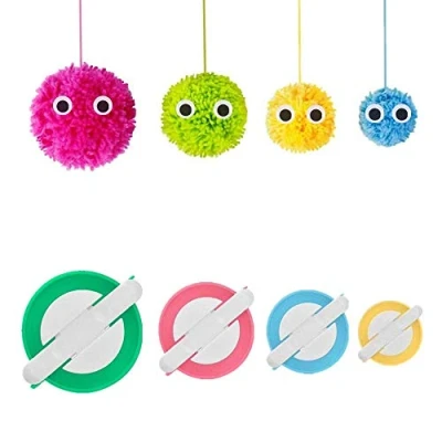 Immagine di Cisixin Set da 4 Pezzi Pom Maker, Strumento per Creare Pompon