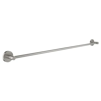 Immagine di Porta asciugamani GROHE Start QuickFix (metallo, fissaggio nascosto, viti e tasselli inclusi, facilissimo da montare con QuickGlue), misura 854 mm, cromato, 41187000