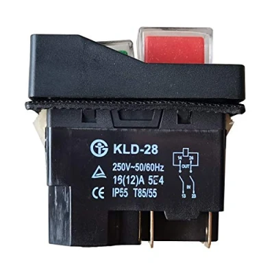 Immagine di Interruttore elettromagnetico A 4 pin KLD 28 Interruttori pulsante impermeabili per macchine utensili industriali Ac 250V 16 (12) IP55