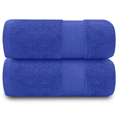 Immagine di GC GAVENO CAVAILIA asciugamani da bagno 700 g/m², confezione 2 in cotone egiziano, ad asciugatura rapida, morbidi al tatto, blu reale, 90 x 140
