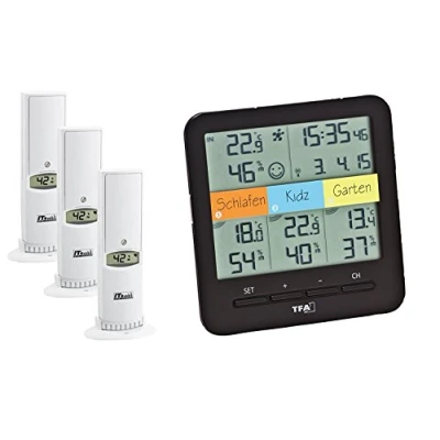 Immagine di TFA Dostmann 30.3060.01 Klima Home Termometro/Igrometro Radio Controllato (Nero con batterie)