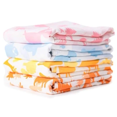 Immagine di Cuddlebug Copertina Neonato in Mussola (4 Pezzi) Coperte 100% di Cotone per Neonato, Morbide e Traspiranti, Teli Multiuso Neonati (Colorful Critters)