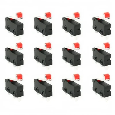 Immagine di CESFONJER 12 Pezzi Mini Interruttore a Levetta SPDT Micro 3 pin 250 V 5A 1NO 1NC