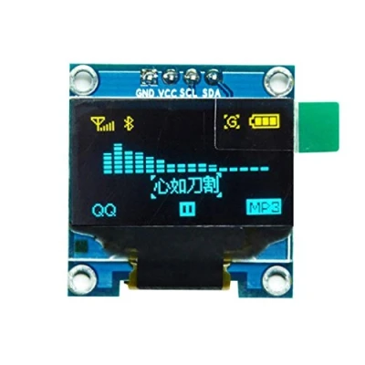 Immagine di HiLetgo 0.96&quot; I2C IIC OLED LCD Display 128X64 for Arduino 51 STM34 Raspberry Pi Yellow Blue Font