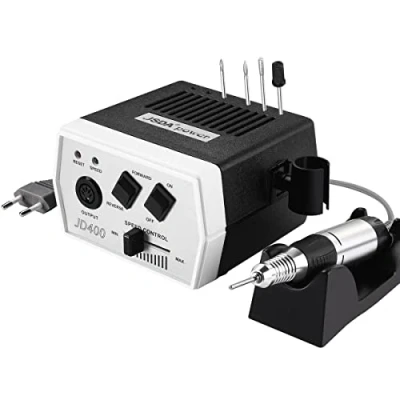 Immagine di JSDA® JD 400 Fresa elettrica per unghie, professionale, 30000 giri/min, set di lima manicure e pedicure, con 4 testine, chiodi in acrilico, punte, rimuovi calli Privat &amp; Studio