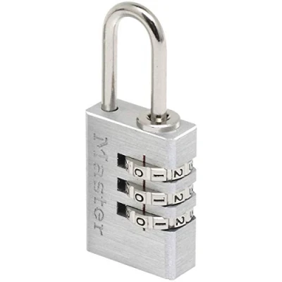 Immagine di Master Lock 7620EURDCC Lucchetto con Combinazione in alluminio, Grigio, 2 x 5.5 0.9 cm